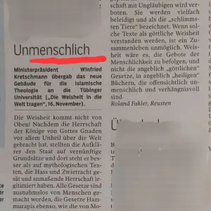 Tübingen: Unmenschlich (gedruckt)